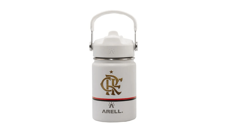 Garrafa Térmica Vácuo Straw Flask Arell 355ml Flamengo White Gold - Loja Oficial do Flamengo