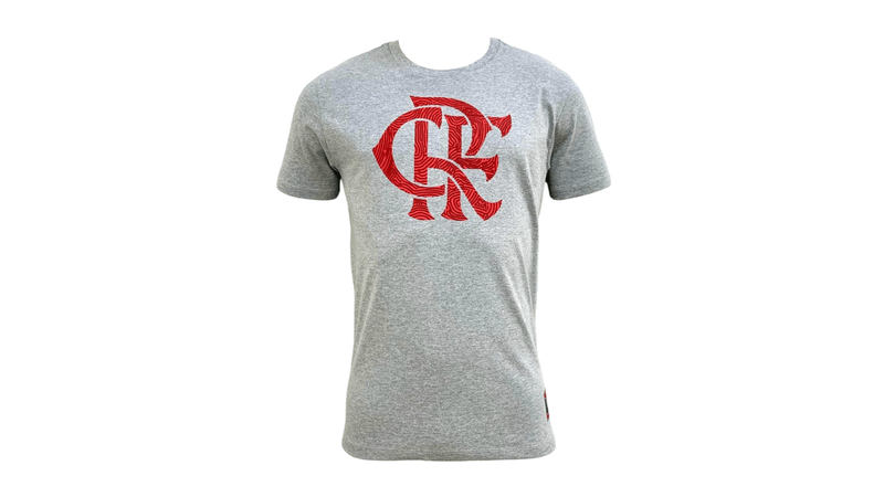 Camisa Flamengo Logo CRF Cinza Mescla A162A Starter - Loja Oficial do Flamengo
