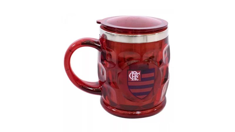 Caneca Flamengo Gomada 500 ML Vermelha - Loja Oficial do Flamengo