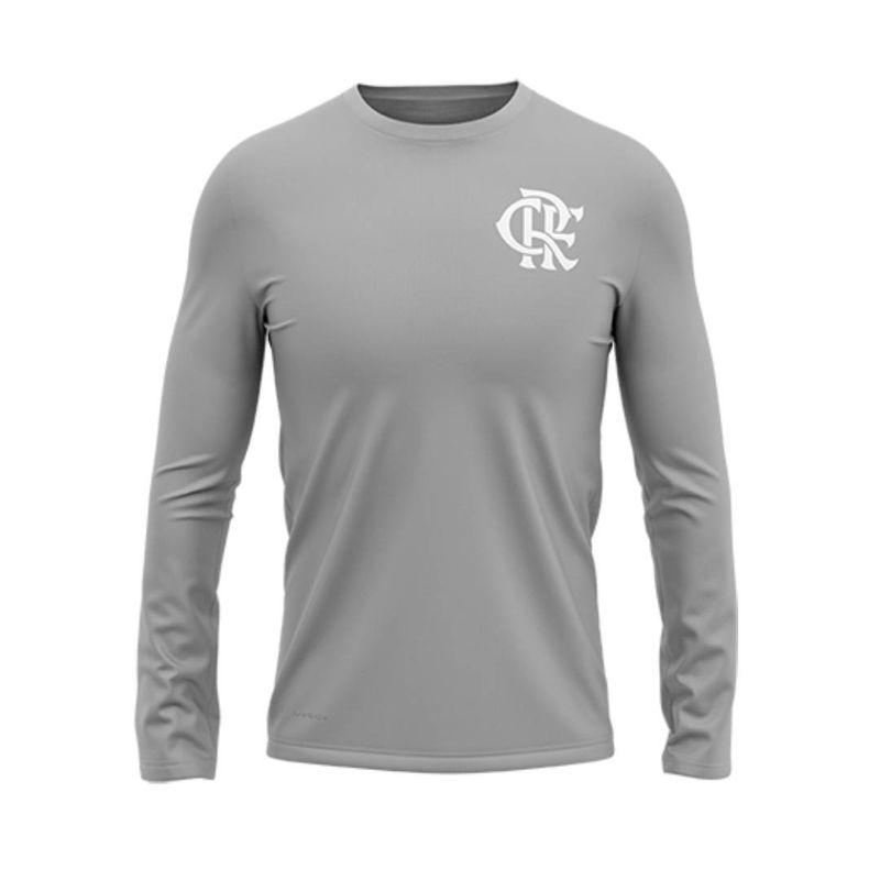 Camisa Flamengo Manga Longa Protection Cinza Braziline - Loja Oficial do Flamengo