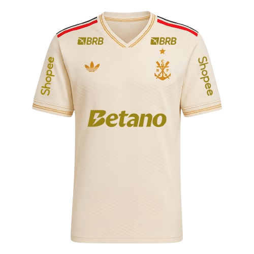 Manto Flamengo Jogo 3 Adidas 2025 – Com Kit Patrocínio – L. Araujo 7 - Loja Oficial do Flamengo