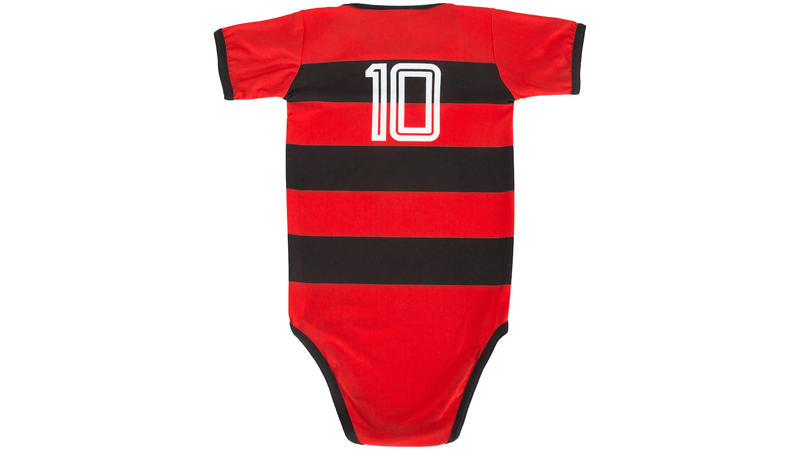 Body Flamengo Listrado Bebê Proteção UV - Loja Oficial do Flamengo