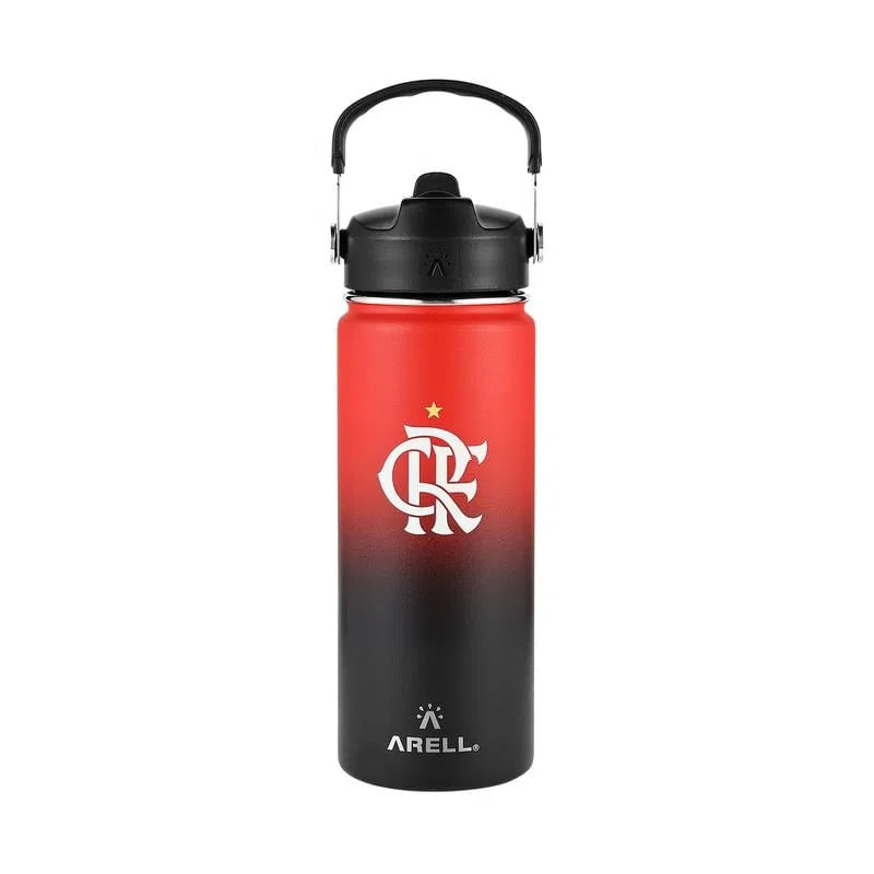 Garrafa Térmica Vácuo Straw Flask Arell 532ml Flamengo CRF - Loja Oficial do Flamengo