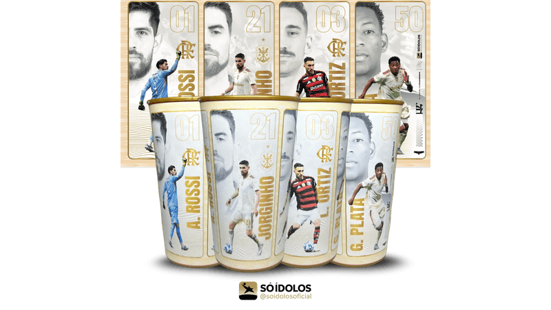 Copo Flamengo Quarteto 2025 Só Ídolos - Loja Oficial do Flamengo