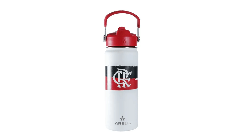 Garrafa Térmica Vácuo Straw Flask Arell 532ml Flamengo White Gold - Loja Oficial do Flamengo