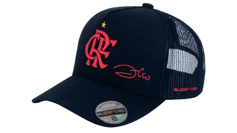 Boné Flamengo Aba Curva CRF Silk 3D Zico Super Cap - Loja Oficial do Flamengo