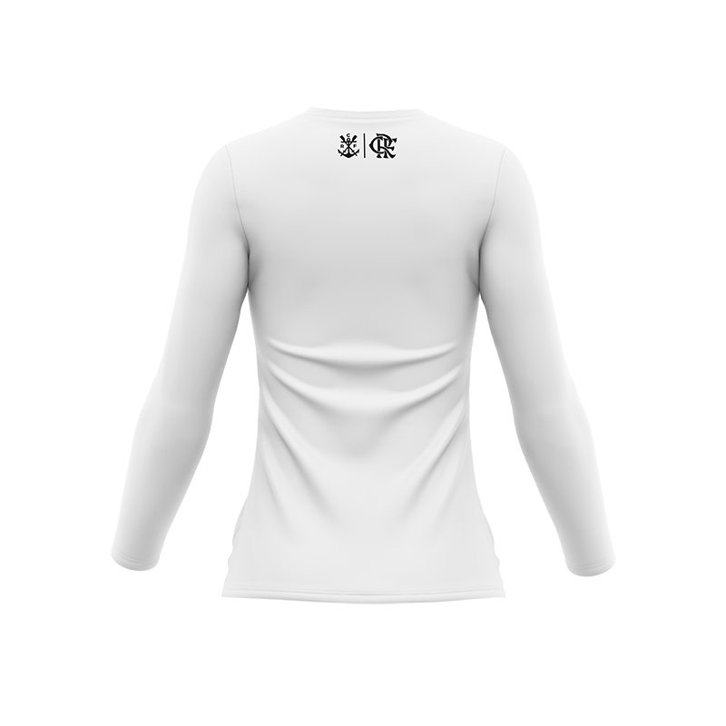 Camisa Flamengo Feminina Manga Longa Protection Branca Braziline - Loja Oficial do Flamengo
