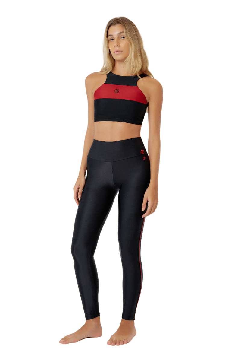 Calça Legging Flamengo Feminina Preta Blueman - Loja Oficial do Flamengo