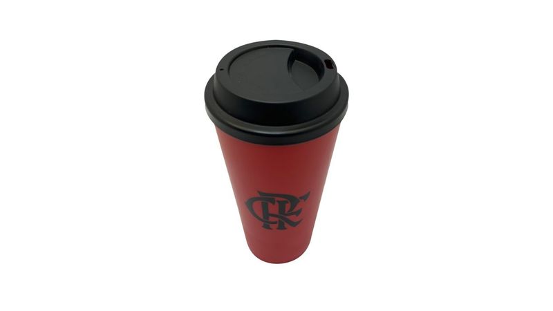 Copo Flamengo Café com Tampa Escudo Copy - Loja Oficial do Flamengo