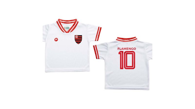 Camisa Flamengo Infantil Estilo 1 Branca Torcida Baby - Loja Oficial do Flamengo