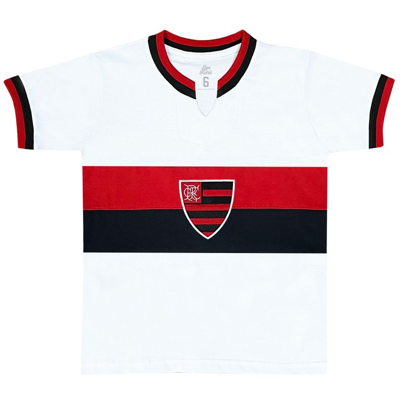 Camisa Flamengo Infantil Retrô 1976 Branca Liga Retrô - Loja Oficial do Flamengo