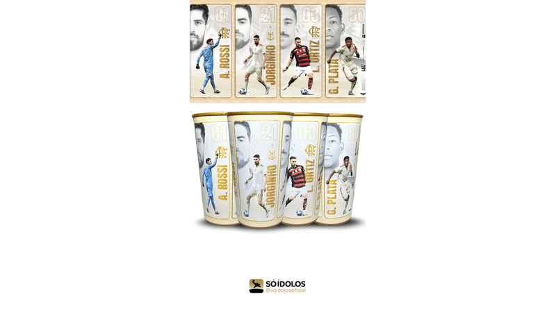 Copo Flamengo Quarteto 2025 Só Ídolos - Loja Oficial do Flamengo