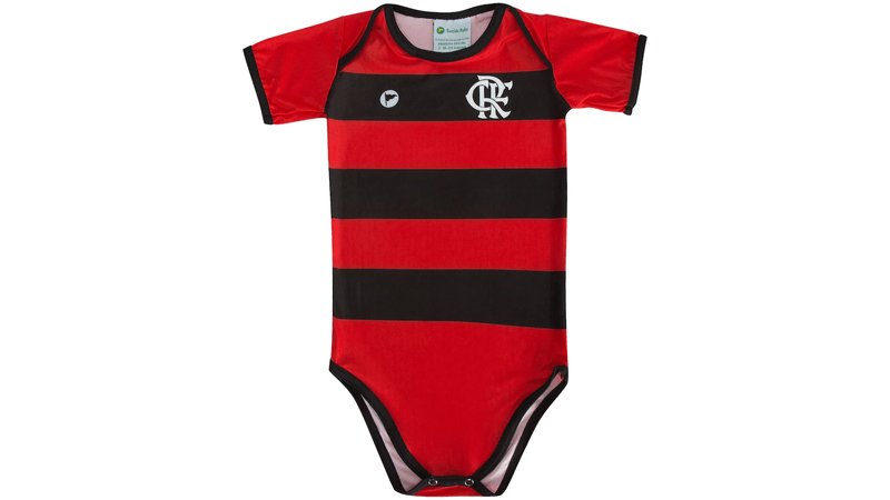 Body Flamengo Listrado Bebê Proteção UV - Loja Oficial do Flamengo
