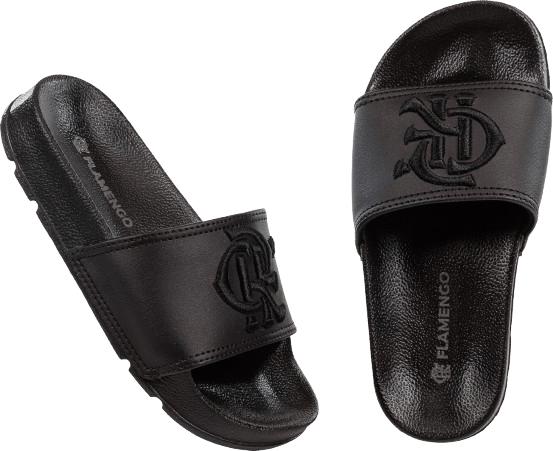 Chinelo Infantil Slide Flamengo - Preto com Detalhes Tonalizados - Loja Oficial do Flamengo
