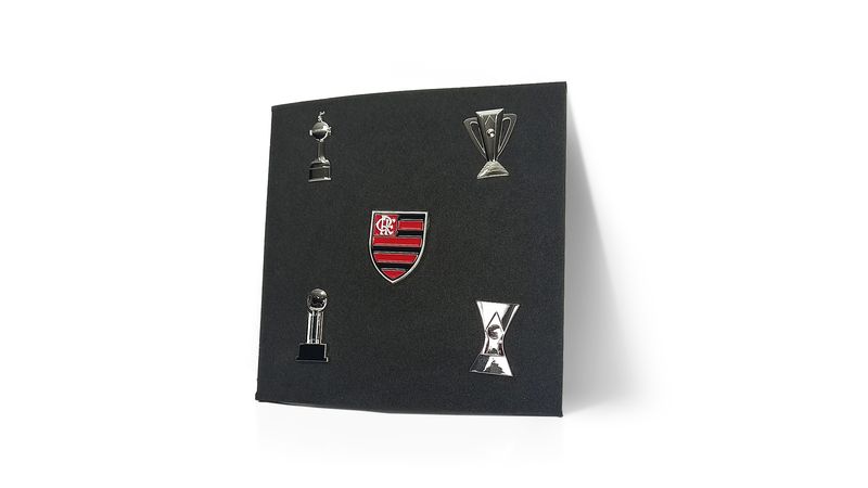 Conjunto Flamengo de Pins - Taças e Escudo - Loja Oficial do Flamengo