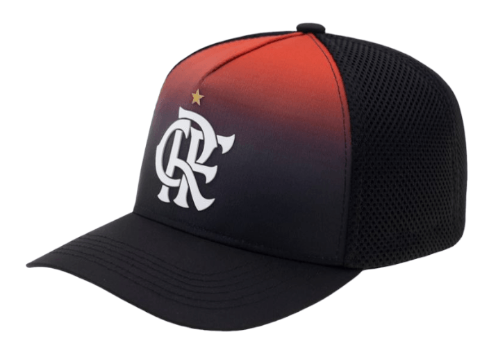 Boné Flamengo Aba Curva CRF Degradê Preto Super Cap - Loja Oficial do Flamengo