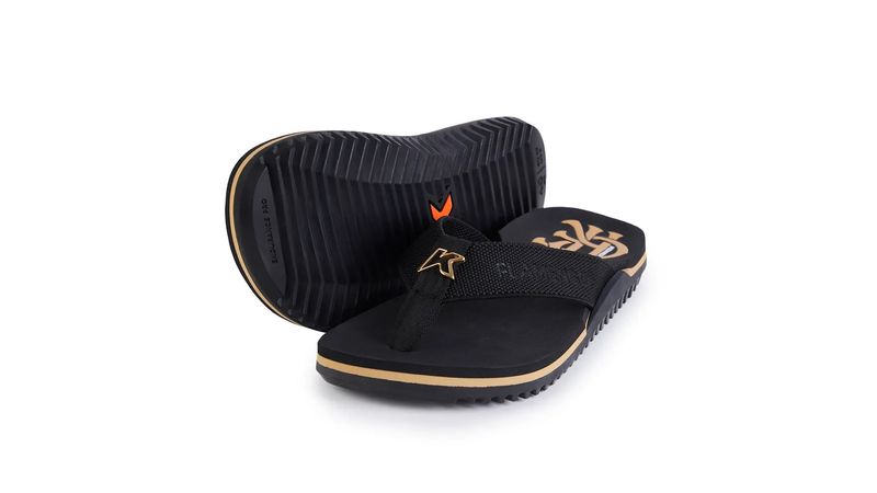 Chinelo Kenner NK6 Flamengo Preto e Dourado - Loja Oficial do Flamengo