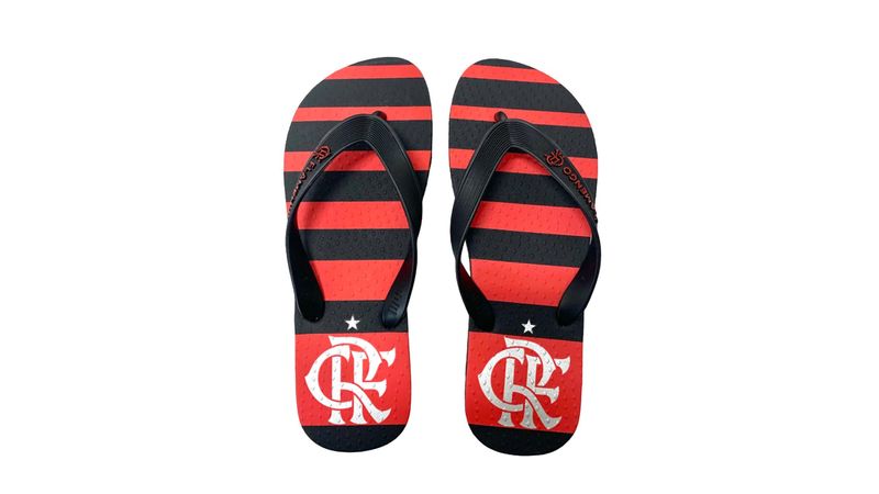 Chinelo Flamengo Manto 1 2024 Preto Preto - Loja Oficial do Flamengo