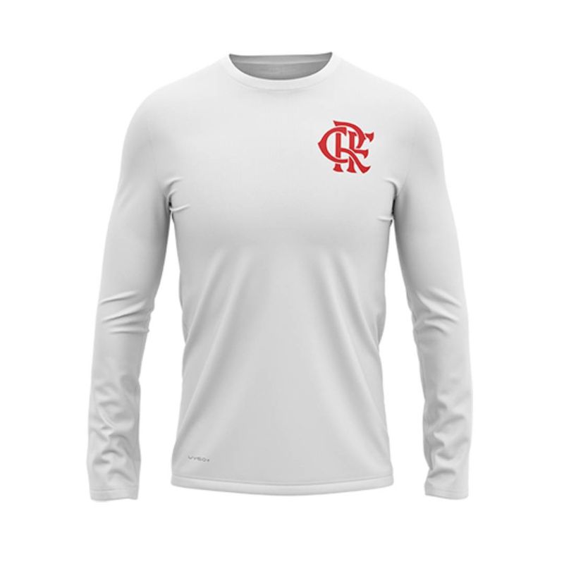Camisa Flamengo Manga Longa Protection Branca Braziline - Loja Oficial do Flamengo