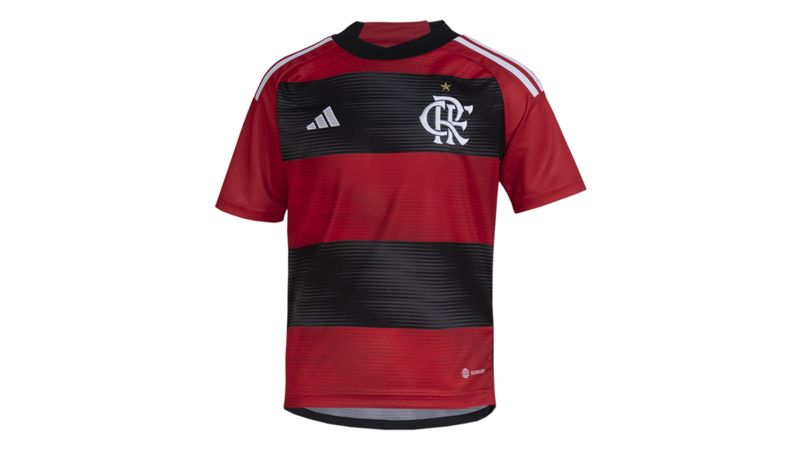 Manto Flamengo Infantil Jogo 1 Adidas 2023 - Loja Oficial do Flamengo