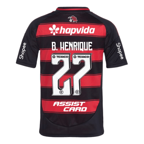 MantoFlamengoJogo1Adidas2025ComKitPatrocínioB.Henrique27 - Loja Oficial do Flamengo