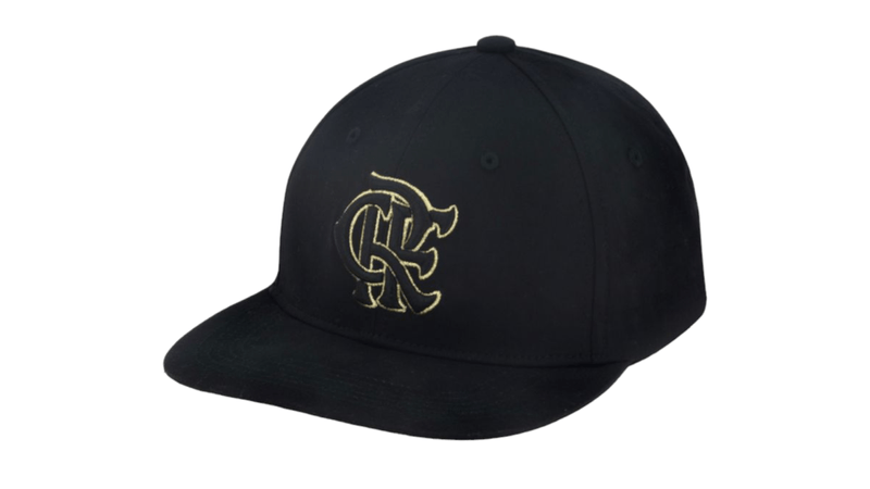 Boné Flamengo Aba Curva CRF Bordado Frontal Preto Super Cap - Loja Oficial do Flamengo