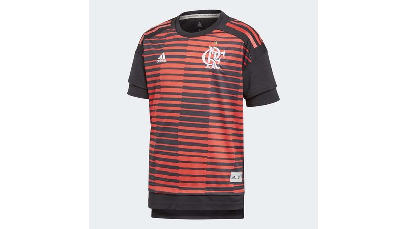 Camisa-Flamengo-Infantil-Pre-Jogo-Adidas-2018 - Loja Oficial do Flamengo