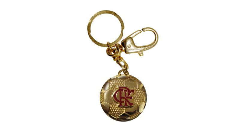 Chaveiro Flamengo Bola Ouro CRF - Loja Oficial do Flamengo