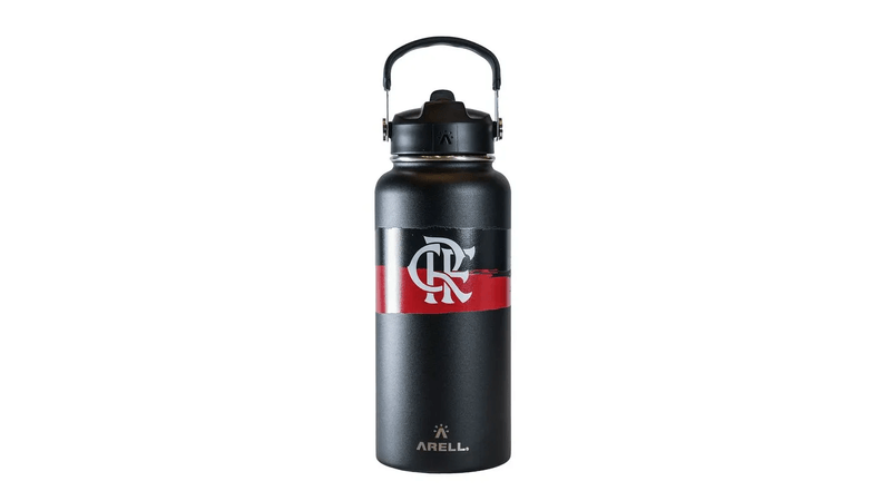 Garrafa Térmica Vácuo Straw Flask Arell 946ml Flamengo Black - Loja Oficial do Flamengo
