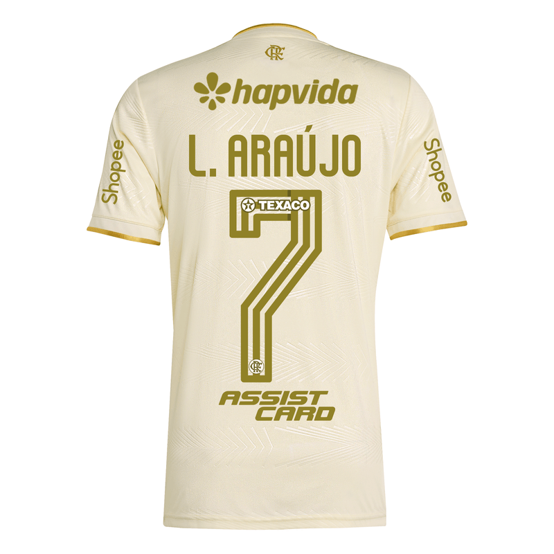 Manto Flamengo Jogo 3 Adidas 2025 – Com Kit Patrocínio – L. Araujo 7 - Loja Oficial do Flamengo