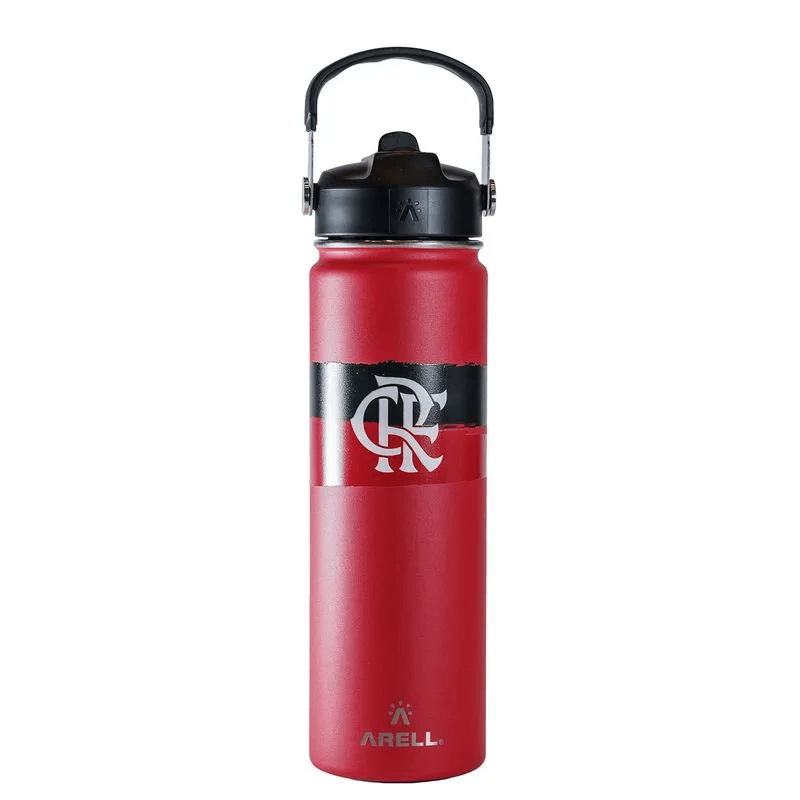 Garrafa Térmica Vácuo Straw Flask Arell 650ml Flamengo Red Listras - Loja Oficial do Flamengo