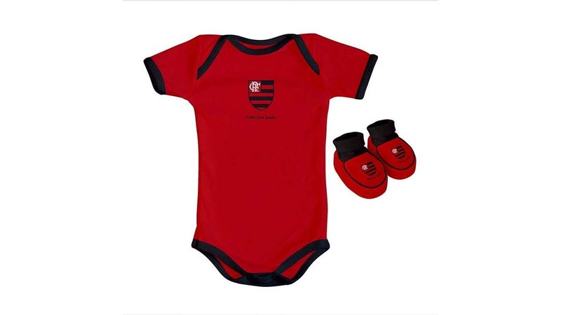 Kit Flamengo Body Colorido Torcida Baby - Loja Oficial do Flamengo