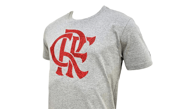 Camisa Flamengo Logo CRF Cinza Mescla A162A Starter - Loja Oficial do Flamengo