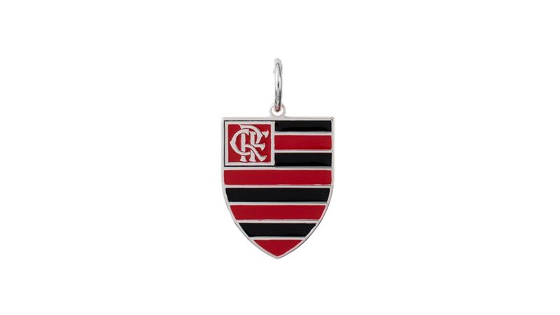 Pingente Escudo Flamengo Prata 925 Colorido - Loja Oficial do Flamengo