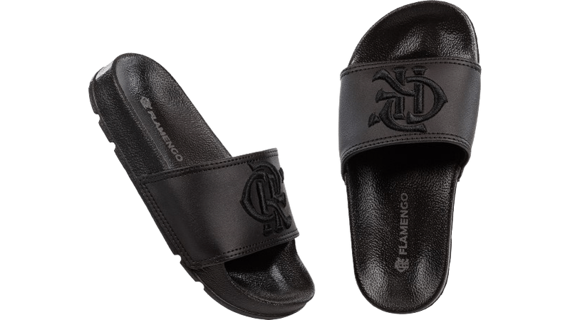 Chinelo Infantil Slide Flamengo - Preto com Detalhes Tonalizados - Loja Oficial do Flamengo