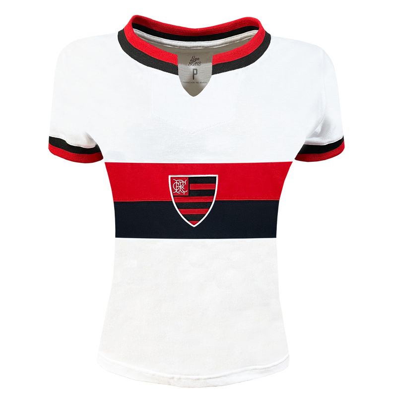 Camisa Flamengo Feminina Retrô 1976 Branca Liga Retrô - Loja Oficial do Flamengo