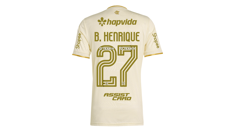 Manto Flamengo Jogo 3 Adidas 2025 – Com Kit Patrocínio – B. Henrique 27 - Loja Oficial do Flamengo